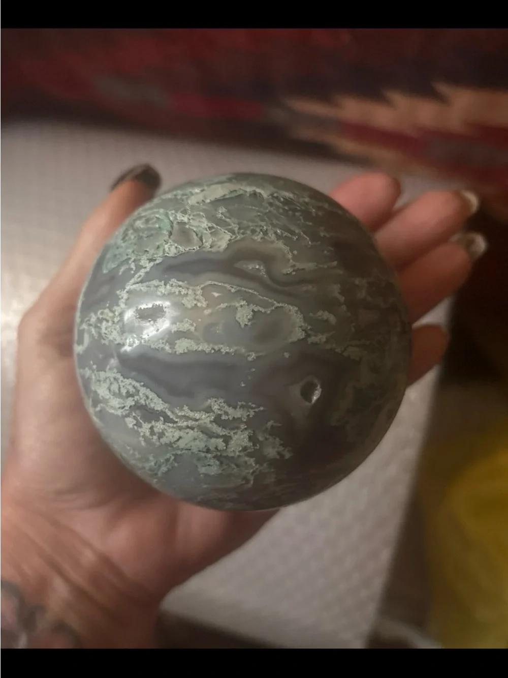 Moss Agate Sphere HQ Madagascar